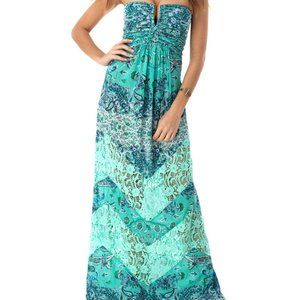 NWT SKY Mint Pionner Strapless Maxi Dress Size Small